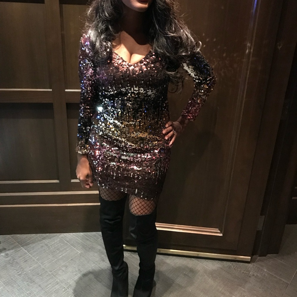 Sequins sparkly dress